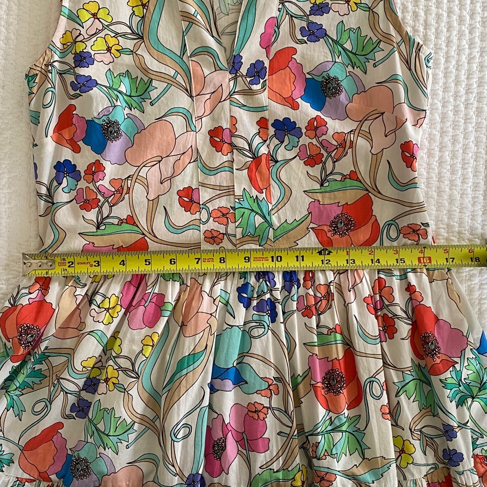 Oliphant Yoke Tiered Dress, Zinnia Multicolored, Size XS - Picture 7 of 7